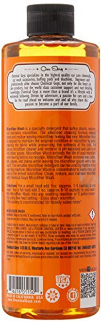Chemical Guys CWS_201_16 Microfiber Cleaning Cloth & Car Wash Towel  Concentrated Cleaning Detergent, 16 fl oz, Orange Scent : Everything Else 