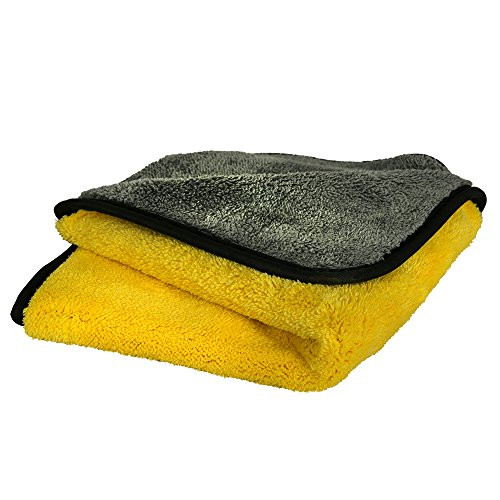 Chemical Guys MIC_805_3 Monster Edgeless Microfiber Towel, Black 16 in. x 16 in.