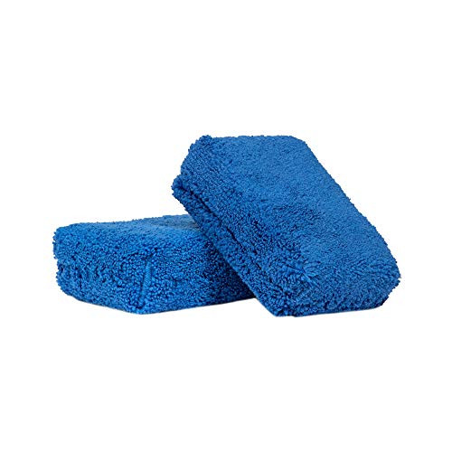 Chemical Guys MIC_292_02 Premium Grade Microfiber Applicator, Blue, Pack of  2