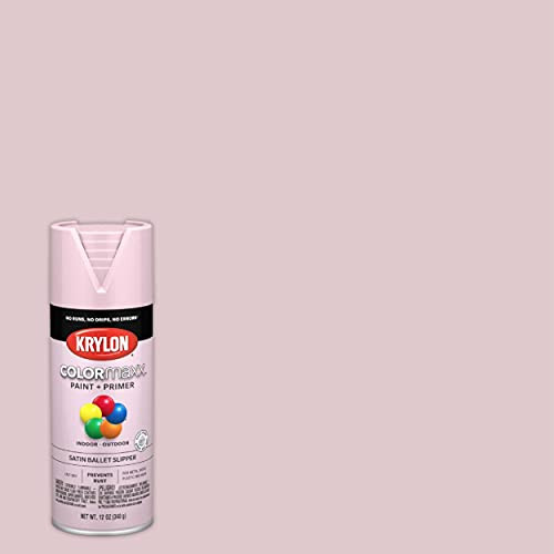 Krylon K05562007 COLORmaxx Spray Paint Satin Crystal Clear 12 Ounce