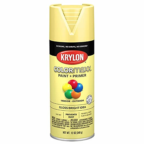 Krylon COLORmaxx Gloss Bright Idea Yellow Spray Paint & Primer (K05507007)