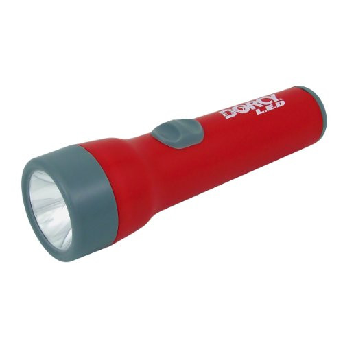 Dorcy 41-2460 basic 1d led zaklamp met lange looptijd, diverse kleuren, rood