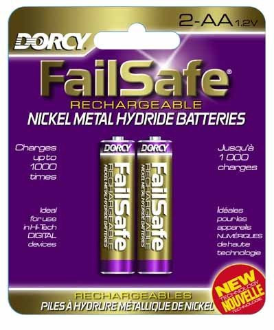 Dorcy FailSafe AA NIMH Batteries, 2-Pack (41-1614)