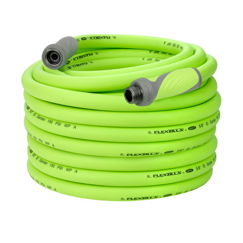 Flexzilla HFZG5100YWS-E Garden Hose, 5/8" x 100', ZillaGreen with SwivelGrip