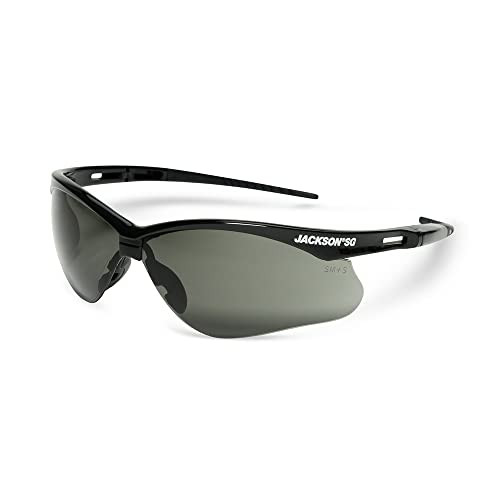 Jackson Safety 50006 Lightweight, Ultra-Strong, SG Safety Glasses, Black Frame