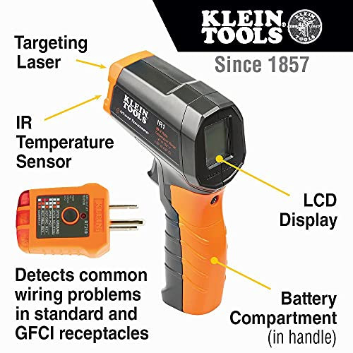 Klein Tools IR5 Dual Laser 12:1 Infrared Thermometer