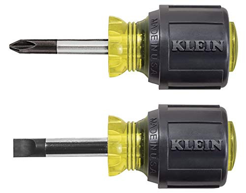 Klein Tools 85071 Stubby Slotted and Phillips Screwdriver w/ 5/16" Cabinet-Tips