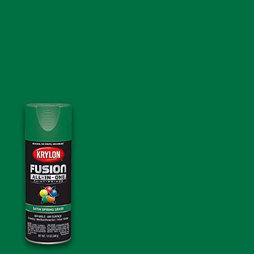 Krylon Fusion k02751007 الكل في 1 2751 عشب الربيع الساتان، 12 أونصة، متعدد