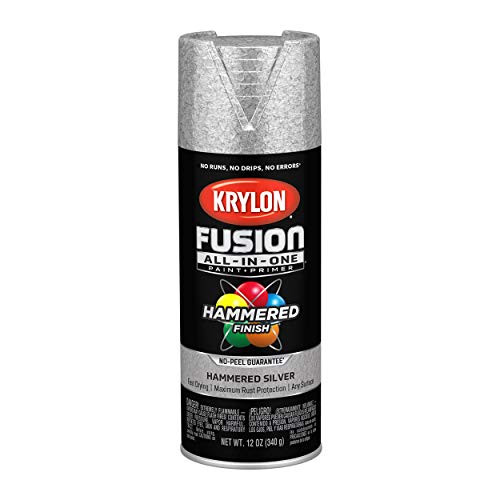 Krylon Fusion K02788007 طلاء رش الكل في 1 للأماكن الداخلية/الخارجية باللون الفضي المطروق