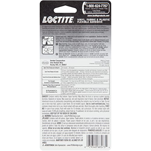 Loctite 1360694 Vinyl Fabric & Plastic Repair Flexible Adhesive, 1 oz, 1  Squeeze Tube