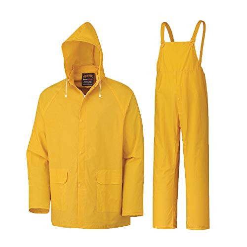 Pioneer Safety V3010460U-4XL Repel Rain Gear Safety Jacket and Bib Pants, Yellow