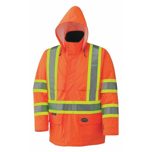 Pioneer Safety V1080160U-L Safety Rain Suit, Hi-Vis Orange, L