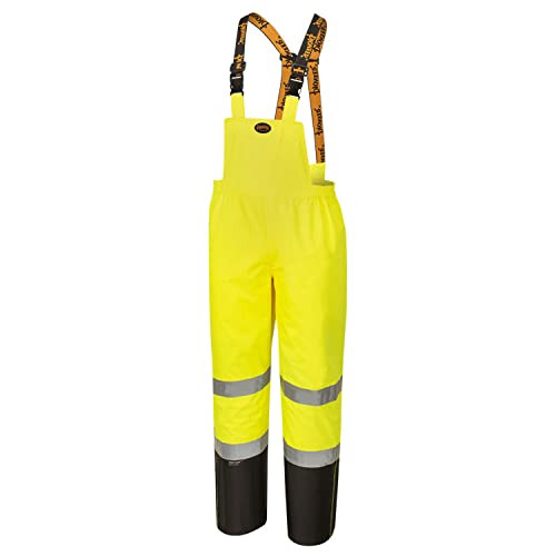 Pioneer Safety Ripstop High Visibility Bib Pant, Yellow/Green (V1200461U-L)