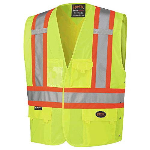 Pioneer Safety Vest Hi-Vis Reflective Neon Solid for Men (V1020161U-S/M)