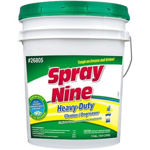 Spray Nine 26805 limpiador de alta resistencia, balde de 5 galones