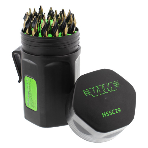 VIM Tools 29-Piece M35 Cobalt Multi-Pilot Drill Bit Set (HSSC29)