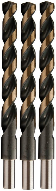 Century Drill 25126 Charger Parabolic Drill Bit, 13/32", 3-Pack, Made in The USA