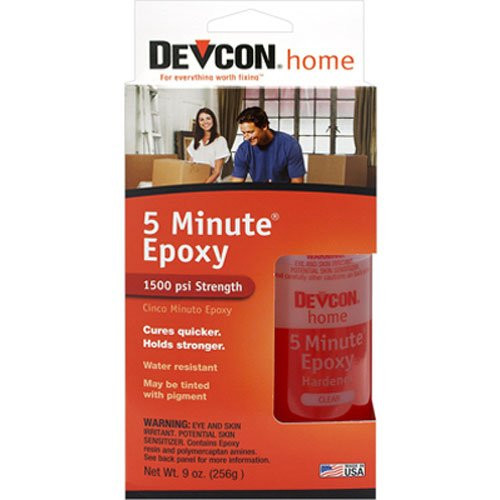 Devcon 20945 Époxy à séchage rapide en 5 minutes, boîte de deux tubes de 4,25 onces