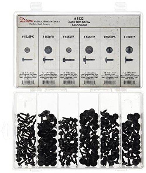 Disco Automotive 8122 Black Trim Screw Assortment