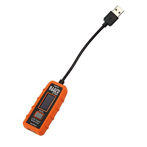 Misuratore di potenza USB Klein ET900, misuratore digitale USB-A per tensione, corrente, capacità