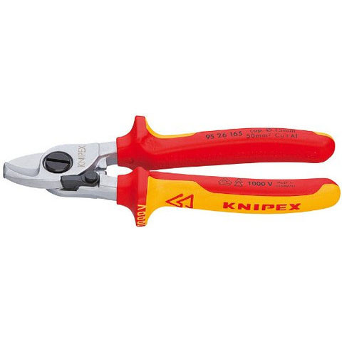 Knipex 9526165 Cable Shears - Chrome, 1000V Insulated (9526165)