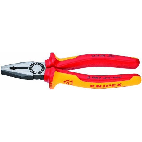 Knipex 8" Combination Pliers 1000V Insulated (0308200SBA)