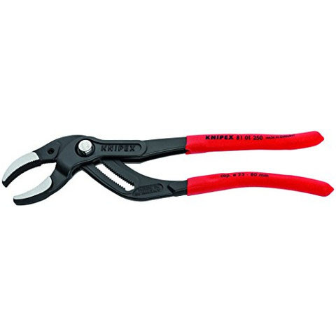 Knipex Pipe Gripping Pliers with Serrated Jaws (8101250SBA)