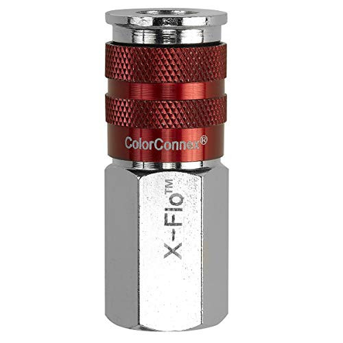 Legacy Manufacturing A73416D Flexzilla - X-Flo Red Industrial Coupler 1/4 Fnpt