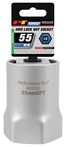 Performance Tool W83255 Toyota 1/2" Drive Hex Lock Nut Socket, 55mm