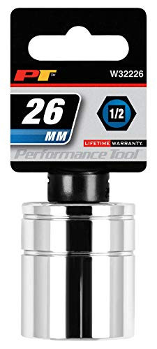 Performance Tool W32226 1/2 Dr 26mm 6Point Socket, 1 Pack
