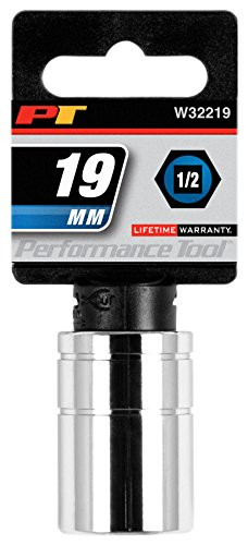 Performance Tool W32219 1/2 Dr 19mm 6Point Socket, 1 Pack