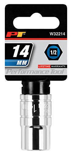 Performance Tool W32214 1/2 Dr 14mm 6Point Socket, 1 Pack