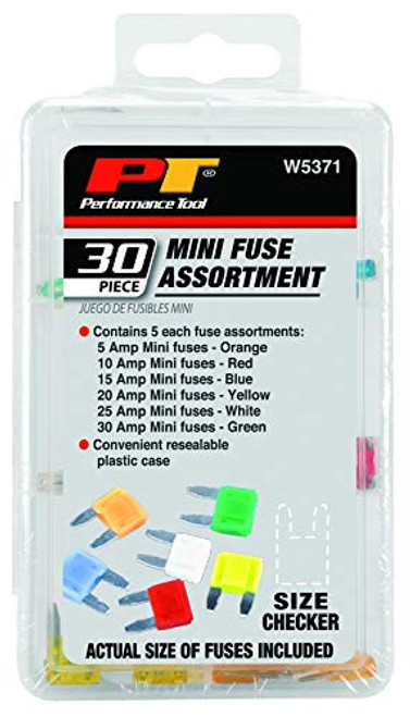 Performance Tool W5371 30-Piece Mini Fuse Assortment