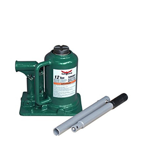 Safeguard 61124 Welded Inline Bottle Jack, Shorty, Steel, 12 Ton Capacity