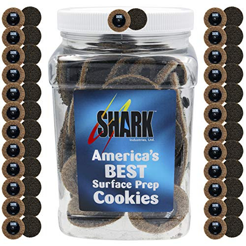 Shark 13088 50-Pack Brown Quick Change Surface Prep Conditioning Discs, 2 Dia.