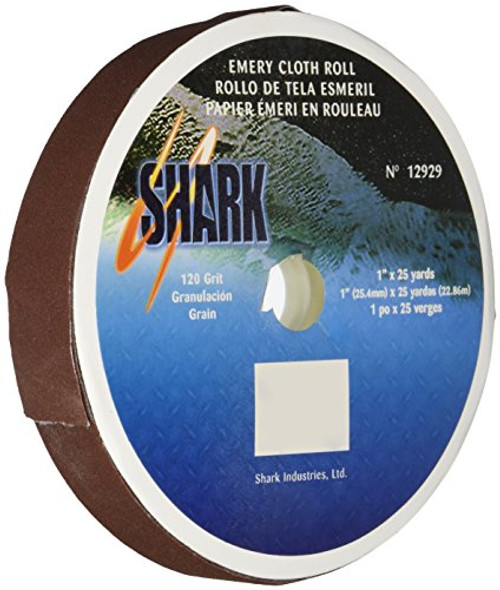 Shark 12929 1" x 25 Yds. Gulungan Kain Emery Aluminium Oksida 120 Grit