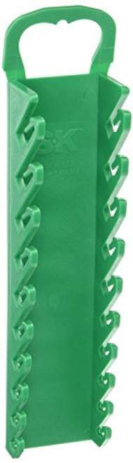 SK Tools 1077 Wrench Rack  10 Slot SureGrip Green Wall Mounting Organizing Unit