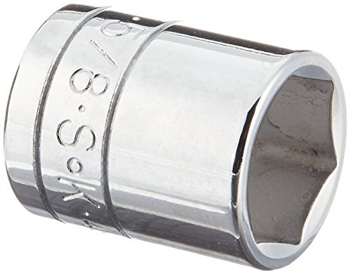 SK Tools 45020 3/8 in. Drive 6-Point Metric Extra Deep Chrome Socket  19 mm