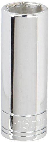 SK Tools 41709 1/4 in. Drive 6-Point Metric Standard Chrome Socket -13mm