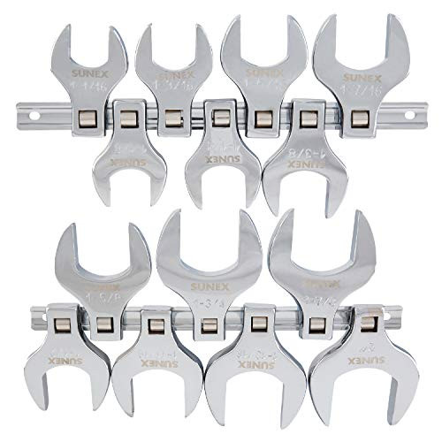 Sunex 9721A 1/2Inch Drive Jumbo SAE Crowfoot Wrench Set, 11/16" 13