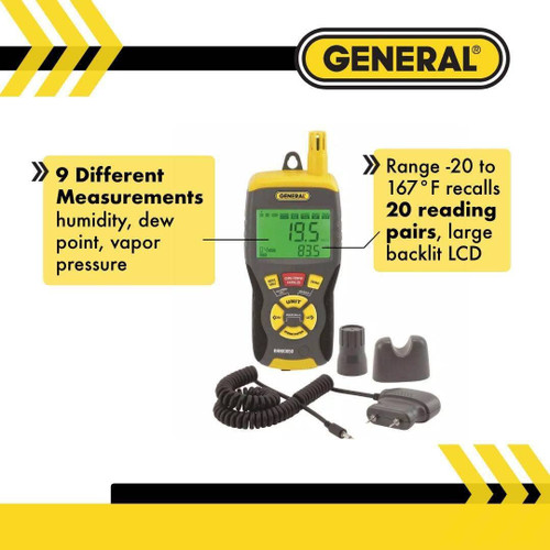 General Tools Hygrometer  Digital Thermo Hygrometer EP8703