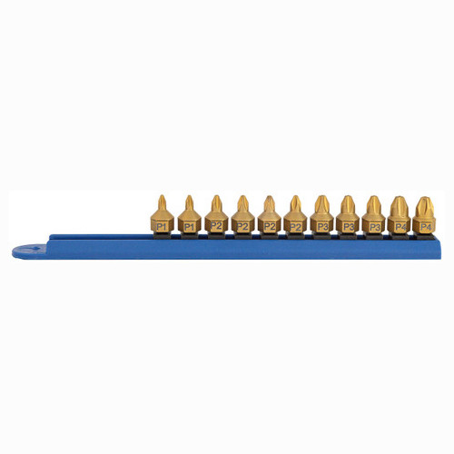 Mayhew 16002 Titanium-Coated Low-Profile Dual Drive Set, Phillips, 10-Piece