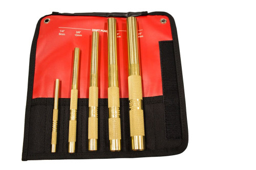 Mayhew 67003 5 PC Brass Drift Punch Set