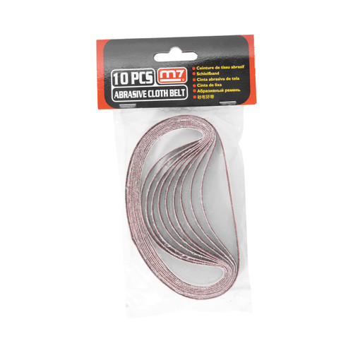 M7 80 Grit Sandpaper Belts 10-Pack Replacement M7 Air Belt Sanders (QB-91108)