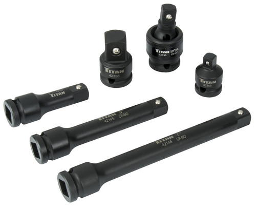 Titan Tools 6pc 1/2" Drive Impact Socket Accessory Set (42100)