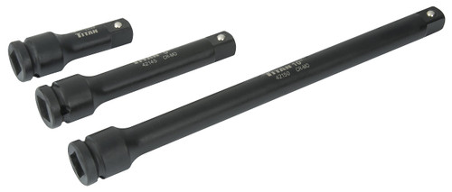 Titan Tools 3pc 1/2" Drive Impact Extension Bar Set (42140)