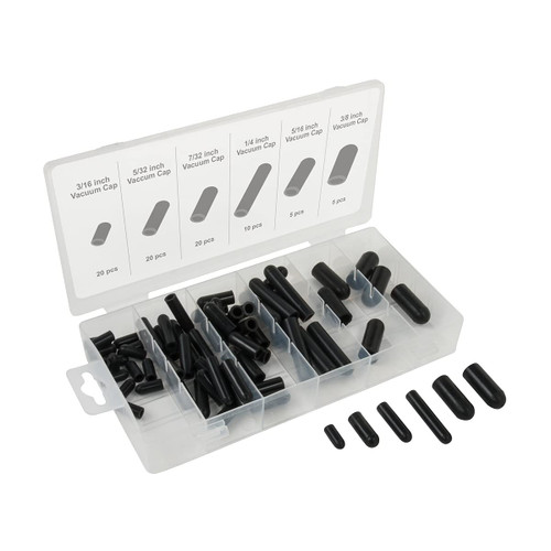 Titan Tools 80 PC. מבחר מכסי ואקום מגומי סיליקון (45253)