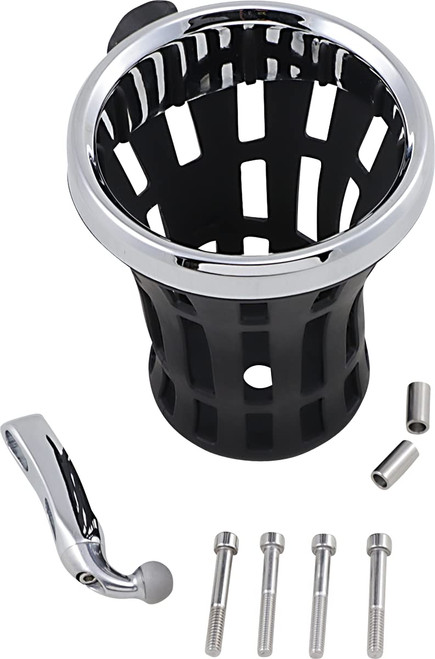 Ciro Chrome Big Ass Drink Holder With Chrome Perch Mount (50810)