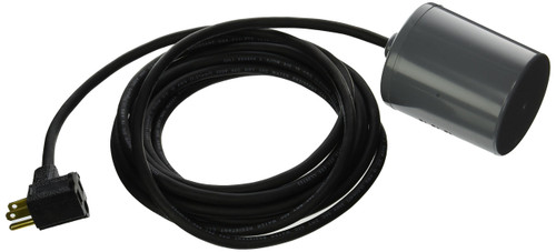 Zoeller Float Switch, 115 V 13 A 1 Hp 15' Cord Single Piggyback (12693)