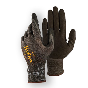 HyFlex Oil & Cut Resistant Knit Gloves With Nitrile Foam Palm Coating (11931060)